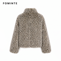 Veste pour homme, manteau en fausse fourrure imprimé léopard de luxe, veste en peluche épaisse et chaude pour l'hiver, vêtements de rue tendance, vêtements d'extérieur en stock