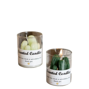Bougie parfumée en forme de cactus dans un bocal en verre, décoration d'intérieur, ornement romantique pour cadeau de mariage - Product Image 6