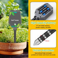 Analyseur de sol intelligent Bluetooth Yago - Testeur d'humidité, de pH et d'EC 8-en-1 pour fermes, serres et plantes d'intérieur