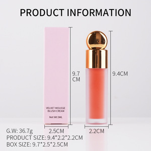 Haga su propia marca 7 colores Cheek Cream Blush Vegan Liquid Blush Private Label Makeup Blusher <span class=keywords><strong>Kit</strong></span> - Product Image 6
