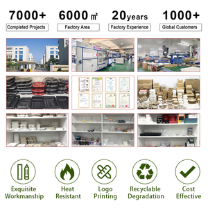 11*8 inch phân hủy sinh học bã mía khay thức ăn cho Takeaway thân thiện với môi tấm dùng một lần cho bao bì thực phẩm - Product Image 6