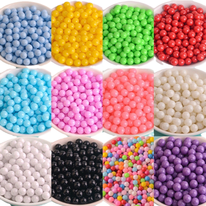 งานฝีมือจากเรซินขายดีมากลูกปัดเรซิ่นสีสันสดใสหลายขนาด500กรัม/ถุงไม่มีรูสำหรับใส่และตกแต่งเมือกแบบ DIY - Product Image 1