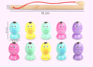 High Quality 3D Magnetic Wooden Fishing Platter Puzzle Educational Toy Game for Children - Product Image 4