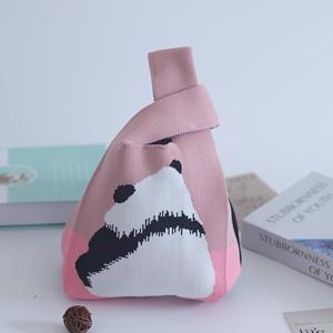 Sac de coeur tricoté pour femmes fermeture ouverte fourre-tout seau sac cadeau Happy Shop Companion sac tissé - Product Image 6