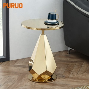 Modern Unique New Style Taper Shape Living Furniture Mirror Tempered <strong>Glass</strong> Top <strong>Round</strong> <strong>Side</strong> <strong>Table</strong> - Product Image 1