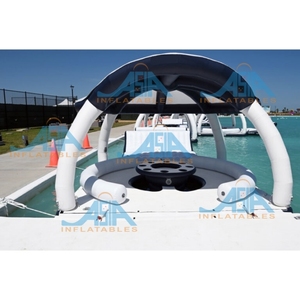 Cabaña Flotante Inflable con Toldo Resistente a los Rayos UV, Bomba de Inflado Rápido para Piscina, <span class=keywords><strong>Lago</strong></span>, Playa - Product Image 5