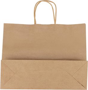Paper <b>Bag</b> With Handle Custom Shopping <b>Craft</b> Kraft Paper <b>Bag</b> Your Own Logo Printed - Product Image 6