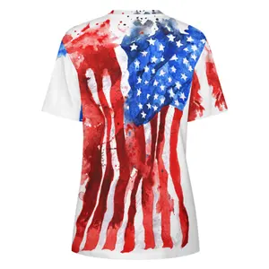 2024 Fashion Printed Short Sleeve Crew Neck Casual T-shirts For Women Wholesale Spring Summer Women T-shirts
