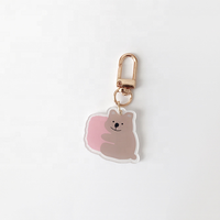 Corée Ins Style mignon dessin animé étui pour écouteurs pendentif chaîne personnalisé imprimé acrylique mousqueton porte-clés tendance de la mode
