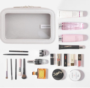 Sac cosmétique transparent en PVC personnalisé, sac de voyage étanche, boîte à maquillage transparente en PVC, sac de toilette personnalisé, sac à maquillage en cuir PU personnalisé - Product Image 5