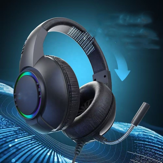 Genuine 7.1 Channel RGB LED Gaming Headset E08 Service USB 3.5mm Wired Computer Laptop Over-Ear DJ Headphones with Subwoofer