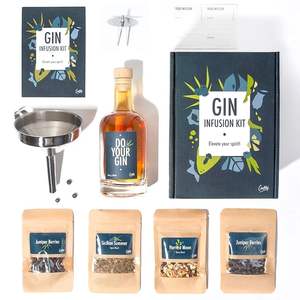 <span class=keywords><strong>Kit</strong></span> d'infusion de gin par Craftly Natural Botanicals, en bois réutilisable pour cocktails faits <span class=keywords><strong>maison</strong></span>, cadeaux d'anniversaire pour hommes et femmes - Product Image 1