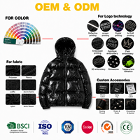 Veste matelassée brillante sur mesure du fabricant, manteau d'hiver à bulles, femme, homme, unisexe, fermeture éclair, coupe-vent d'extérieur, veste chaude en duvet