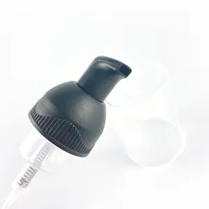 Contoh gratis pompa busa hitam plastik 40 mm kepala pompa busa deterjen pompa dispenser solusi pembersih dapur
