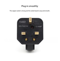 Prise OEM incassable 3 voies 13A UK 3 broches en cuivre avec fusible, plastique de haute qualité 220-250V, usage industriel/commercial Afrique