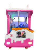 CE Ice Cream Fun Kiddie Rides 4 Seat Family Swing Bus Divertissement Jeu Vidéo Intérieur Jeu à pièces pour enfants Aire de jeux
