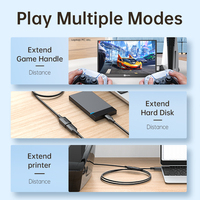 Venta al por mayor de alta velocidad USB 3,0 Cable de extensión 28/28/24AWG macho a hembra trenzado blindado con chaqueta de PVC para cables de datos de computadora