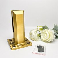 Cache-joint en acier inoxydable 304 pour rampe de verre extérieure moderne, avec trou ovale, pour fixation de garde-corps d'escalier en verre