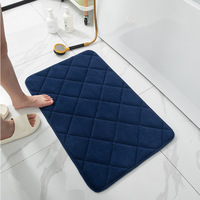 Tapis de bain en mousse à mémoire de forme douce, antidérapant, absorbant, pour salle de bain, douche et cuisine