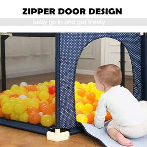 Parc de jeu pour bébé Prodigy OEM, clôture de jeu portable pour intérieur, en plastique, 120-220-63cm, montage facile, couleur personnalisée, logo personnalisé - Product Image 4