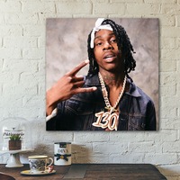 BIGIMAGE mode Hip Hop étoile affiches rappeur chanteur Portrait toile peintures carton encadré mur Art impression numérique légende