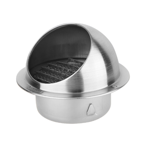 Grille <span class=keywords><strong>d</strong></span>'évacuation murale ronde en acier inoxydable de 8 pouces <span class=keywords><strong>pour</strong></span> hotte de sécheuse, <span class=keywords><strong>extracteur</strong></span> externe et systèmes de ventilation - Product Image 2