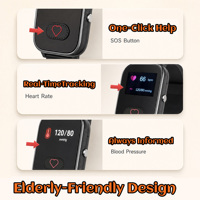 Montre connectée 4G pour personnes âgées avec alarme de chute, appel SOS, suivi GPS, carte SIM, suivi du sommeil et alerte d'urgence