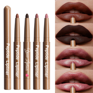 Wholesale Makeup Peptide <strong>Lipliner</strong> Contouring <strong>Plump</strong> Lip Liner Custom Logo Retractable Vegan Creamy Brown Lip Liner - Product Image 1