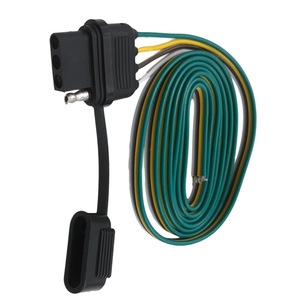 4 Pin Automotive Connector <b>Cable</b> 60 Inch Green PVC With <b>Waterproof</b> Cover For Car Use - Product Image 1