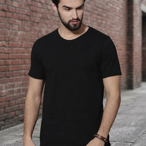 เสื้อยืดผ้าฝ้ายทรงลำลองสำหรับผู้ชาย - Product Image 2