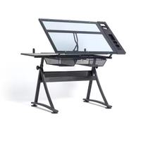 Bureau et chaise d'école pour tirage professionnel avec amplement d'espace de rangement et angle de bureau réglable