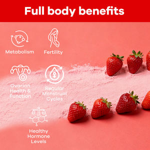Complément alimentaire OEM PMS Relief PCOS pour soutenir le système immunitaire, saveur fraise et acaï, poudre pour l'équilibre hormonal - Product Image 3