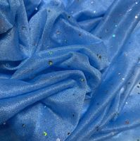 Tissu en Chiffon 100% Polyester Imprimé à la Feuille Métallisée avec Paillettes Multicolores Rondes et Carrées pour la Confection de Robes et les Nappes