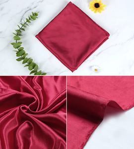 Pañuelos de satén cuadrados grandes de 35 pulgadas al por mayor, bufandas envolventes de pelo con sensación de seda suave y logotipo personalizado de colores sólidos a granel para mujer - Product Image 3