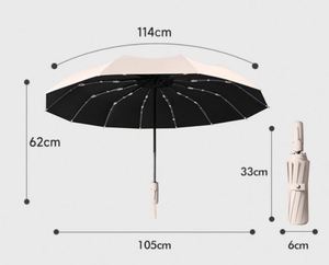 Uv Portable Travel <b>Sun</b> & Rain Folding Double Rib Structure Large Auto Open Close <b>Car</b> Umbrella Promotion Gift - Product Image 2