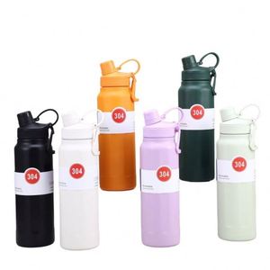 Bouteille d'eau isotherme à double paroi en acier inoxydable avec poignée, 750 ml et 950 ml - Product Image 4