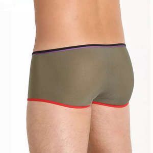 Calzoncillos bóxer de diseño nuevo, sencillos, de talla grande para hombres gordos, lisos, de tiro bajo, estilo gay. - Product Image 4