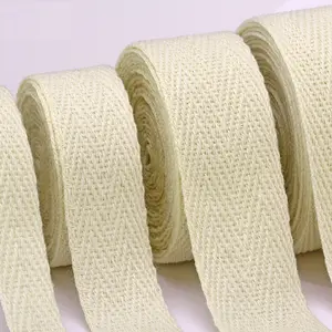 Bán Buôn Dệt Ribbon 100% Cotton Tape Herringbone Webbing May Ràng Buộc Webbing Tape Kích Cỡ Khác Nhau