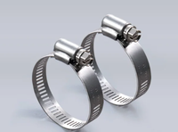 Colliers de serrage à vis sans fin réglables en acier inoxydable Pince de serrage de type américain Système de mesure métrique Collier de serrage de style allemand