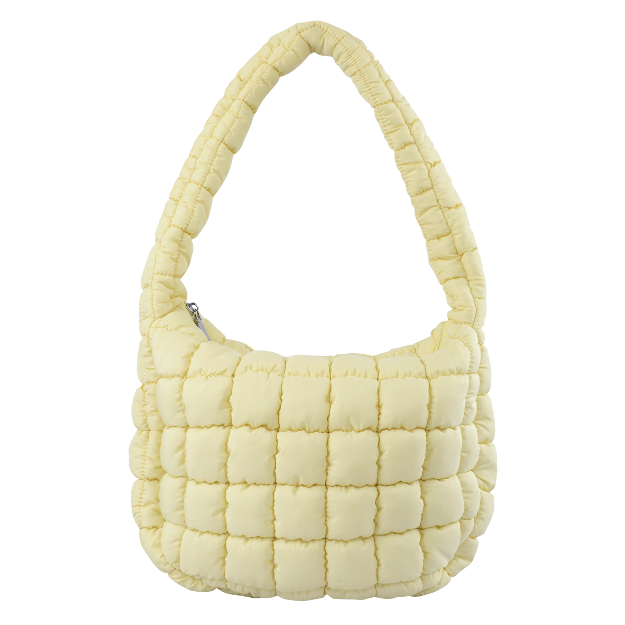 Lightweight Nylon Quilted Puffer Hobo Tote