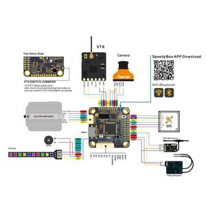 Carte de contrôle de vol <span class=keywords><strong>T</strong></span>-<span class=keywords><strong>MOTOR</strong></span> <span class=keywords><strong>F7</strong></span> PRO en métal sans noyau STM32F722RET6 avec WiFi intégré Type-C 8PWM Prise en charge BFINAV - Product Image 4