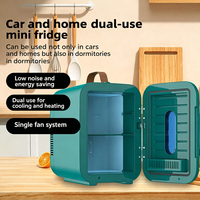 Pendingin & Pemanas Listrik Portabel dengan Pintu Kaca, Kulkas Mini Mobil Termoelektrik 12V DC 10 Liter untuk Berkemah