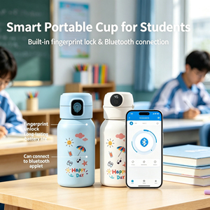 Gourde Intelligente pour Enfants, Idéale pour l'École et le Bureau, avec Verrouillage par Empreinte Digitale, Surveillance du Niveau d'Eau, Rappel d'Hydratation – Sérénité des <span class=keywords><strong>Parents</strong></span> Assurée - Product Image 3