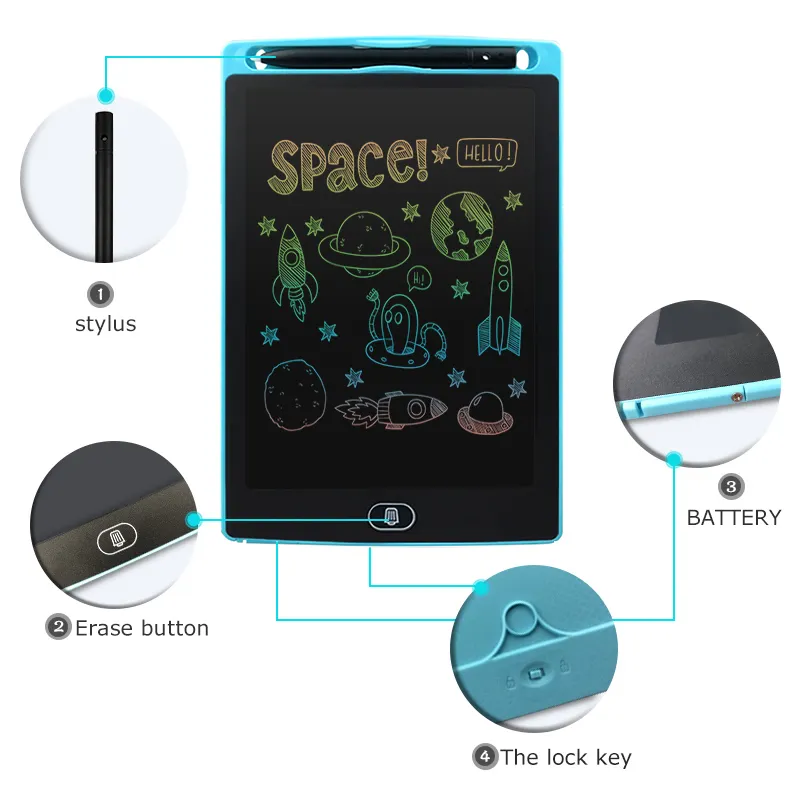 Professionele 8.5 Inch Digitale Memo Pad Magnetische Lcd Tekentafel Papierloze Kids Schrijven Tablet