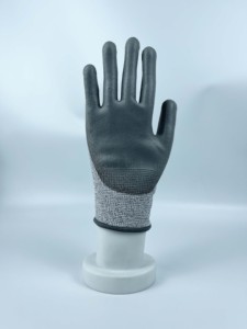 Guantes Grises Recubiertos de Látex Antideslizantes, Guantes de Trabajo de Seguridad Duraderos, Personalizables - Product Image 2