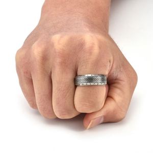 New Design <b>Ring</b> Vintage Nordic Celtic Knot <b>Viking</b> Amulet Words Ancient Gold Stainless Steel <b>Men</b> Size 7-13 <b>Ring</b> Jewelry - Product Image 6