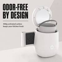 Machine à Compostage Électrique Intelligente pour Déchets Alimentaires, Sans Odeur, 4L, en Acier Inoxydable, Technologie Multigrind, OEM, Usage Domestique, Vente en Gros