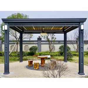 Remote Control Waterproof Gazebo Outdoor Bio Climatic Louvre Pergola Kit