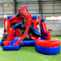 Château gonflable Spiderman en PVC commercial, équipement de location pour fêtes d'enfants, château gonflable avec souffleur d'air