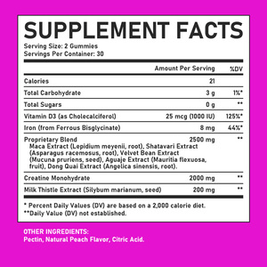 Gummies pour les fesses les plus vendues pour femmes, complément alimentaire naturel à base de plantes avec créatine et vitamine D3, pour sculpter les courbes féminines - Product Image 6